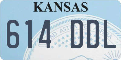 KS license plate 614DDL