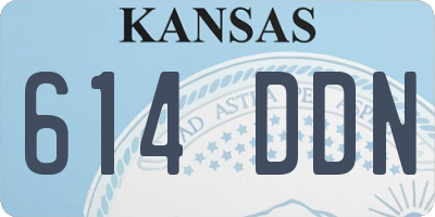 KS license plate 614DDN