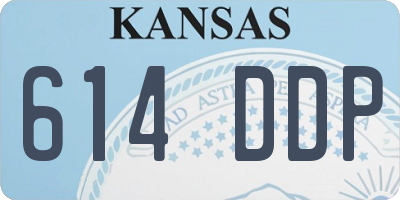 KS license plate 614DDP