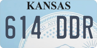 KS license plate 614DDR