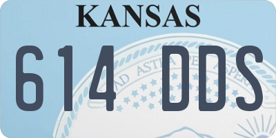 KS license plate 614DDS