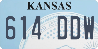 KS license plate 614DDW