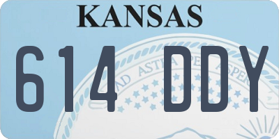 KS license plate 614DDY