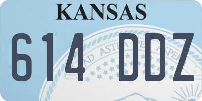 KS license plate 614DDZ