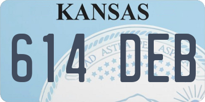 KS license plate 614DEB