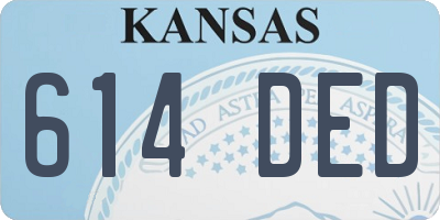 KS license plate 614DED