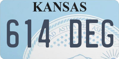 KS license plate 614DEG