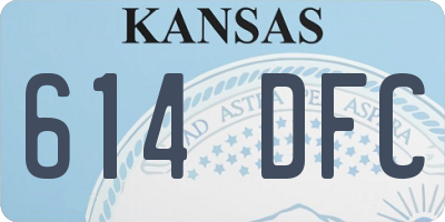 KS license plate 614DFC