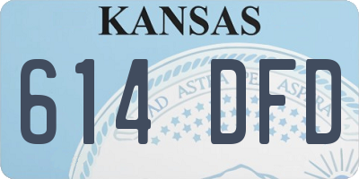 KS license plate 614DFD