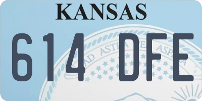 KS license plate 614DFE