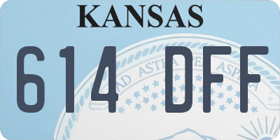 KS license plate 614DFF
