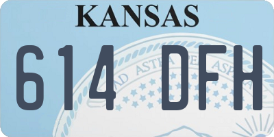 KS license plate 614DFH