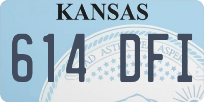 KS license plate 614DFI
