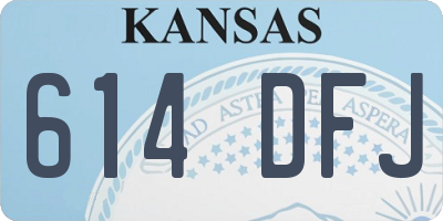 KS license plate 614DFJ