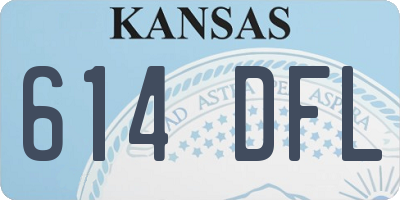 KS license plate 614DFL