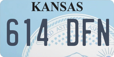 KS license plate 614DFN
