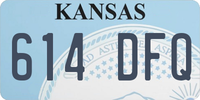 KS license plate 614DFQ
