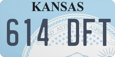 KS license plate 614DFT