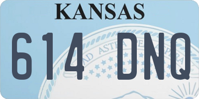 KS license plate 614DNQ