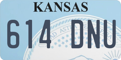 KS license plate 614DNU