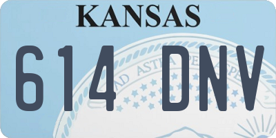 KS license plate 614DNV