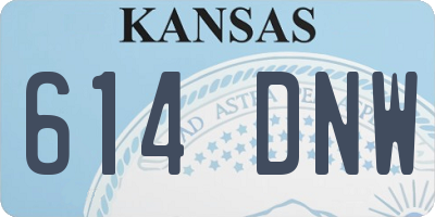 KS license plate 614DNW