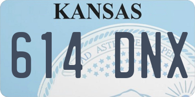 KS license plate 614DNX