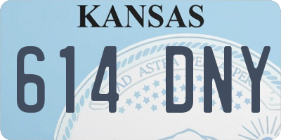 KS license plate 614DNY