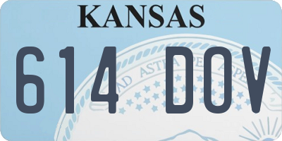 KS license plate 614DOV
