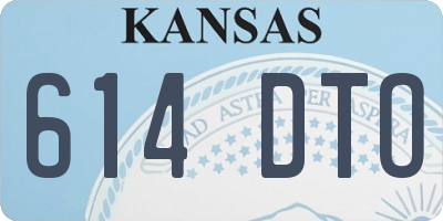 KS license plate 614DTO