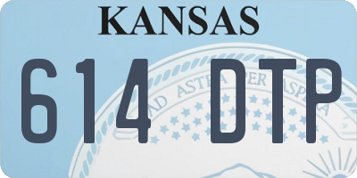 KS license plate 614DTP