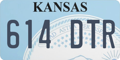 KS license plate 614DTR