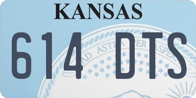 KS license plate 614DTS