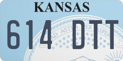 KS license plate 614DTT