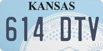 KS license plate 614DTV