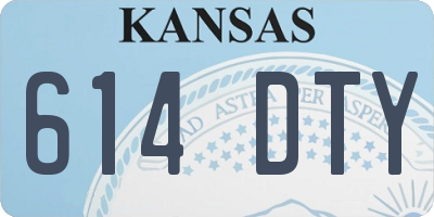 KS license plate 614DTY