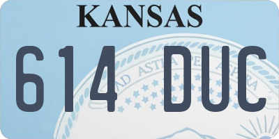 KS license plate 614DUC