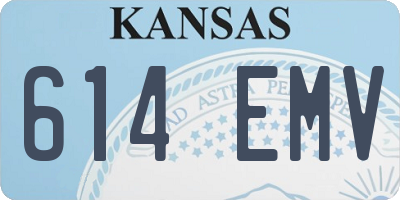 KS license plate 614EMV