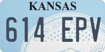 KS license plate 614EPV