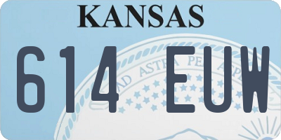 KS license plate 614EUW