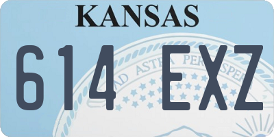 KS license plate 614EXZ