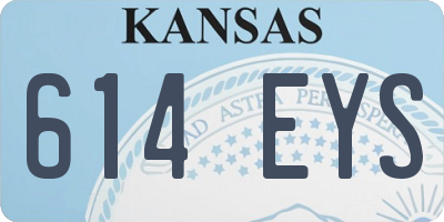 KS license plate 614EYS