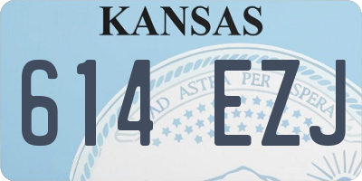 KS license plate 614EZJ