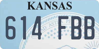 KS license plate 614FBB