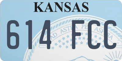 KS license plate 614FCC