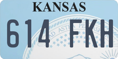 KS license plate 614FKH