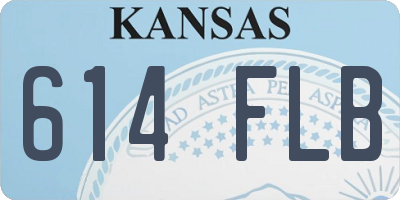 KS license plate 614FLB