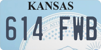 KS license plate 614FWB
