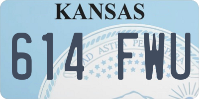 KS license plate 614FWU