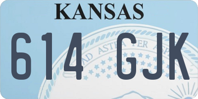 KS license plate 614GJK
